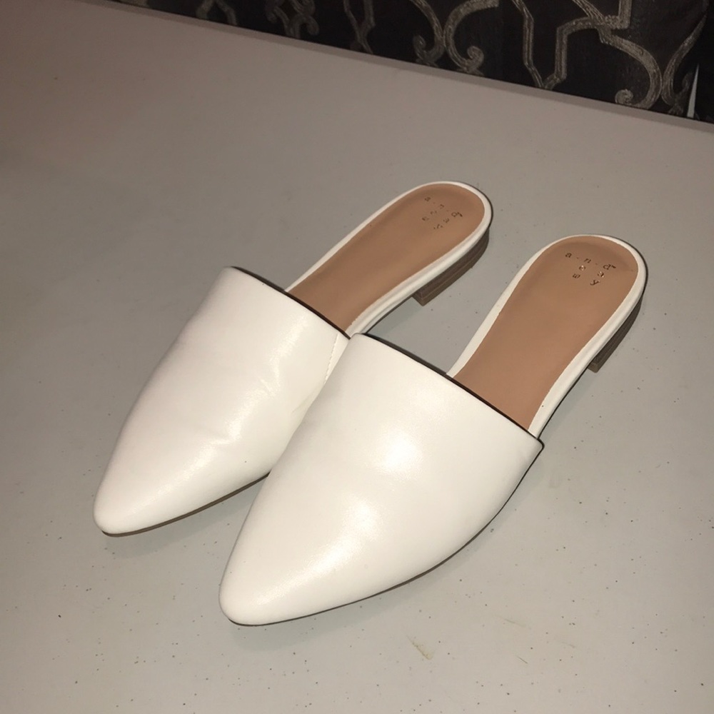 White A NEW DAY slip on mules PRICE FIRM